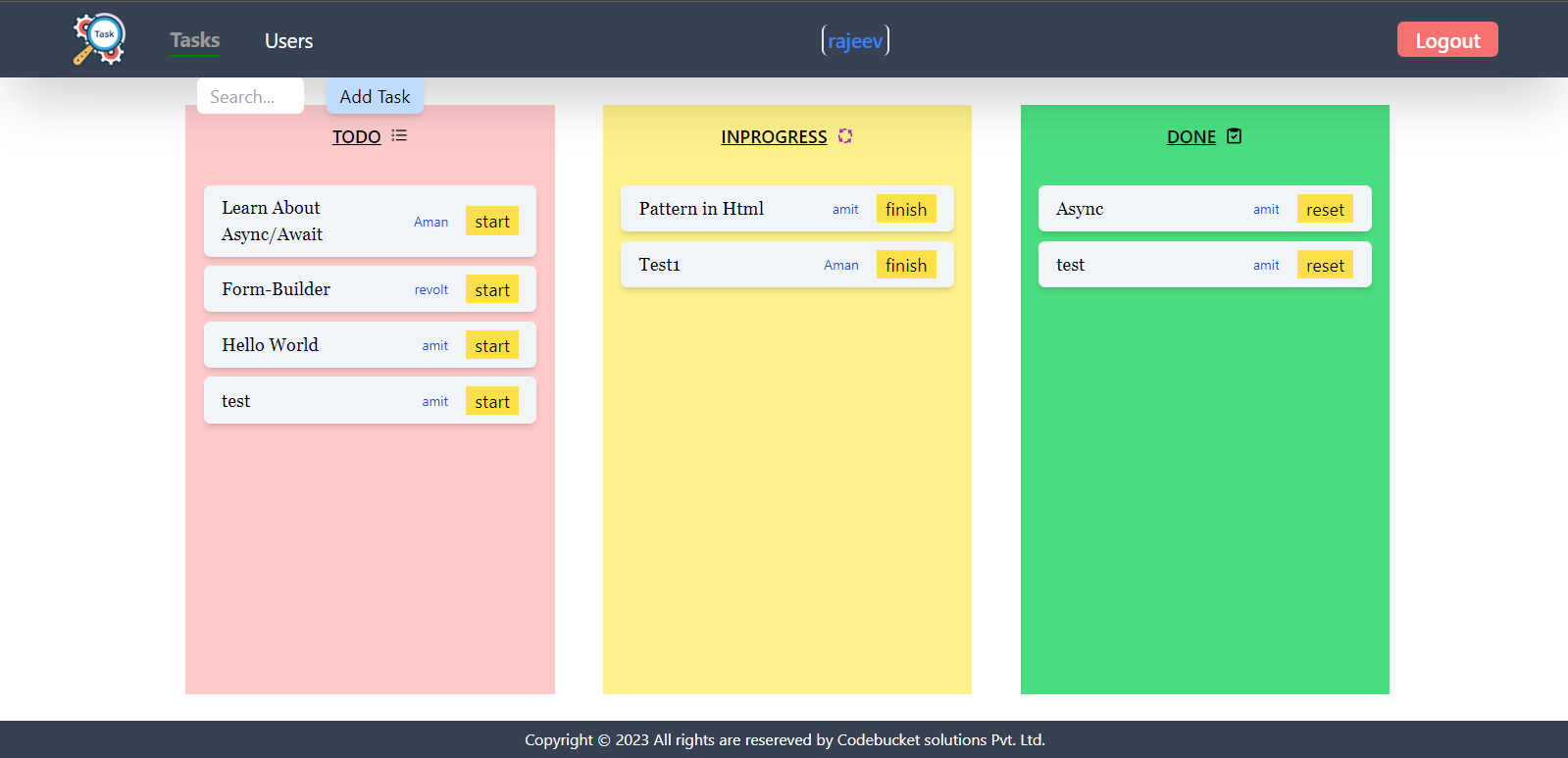 Task Tracker DND
